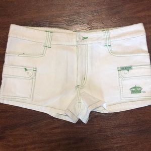 White corduroy Corona shorts
